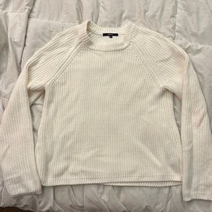 Organize Cotton Fisherman Crew Sweater Medium Ivory